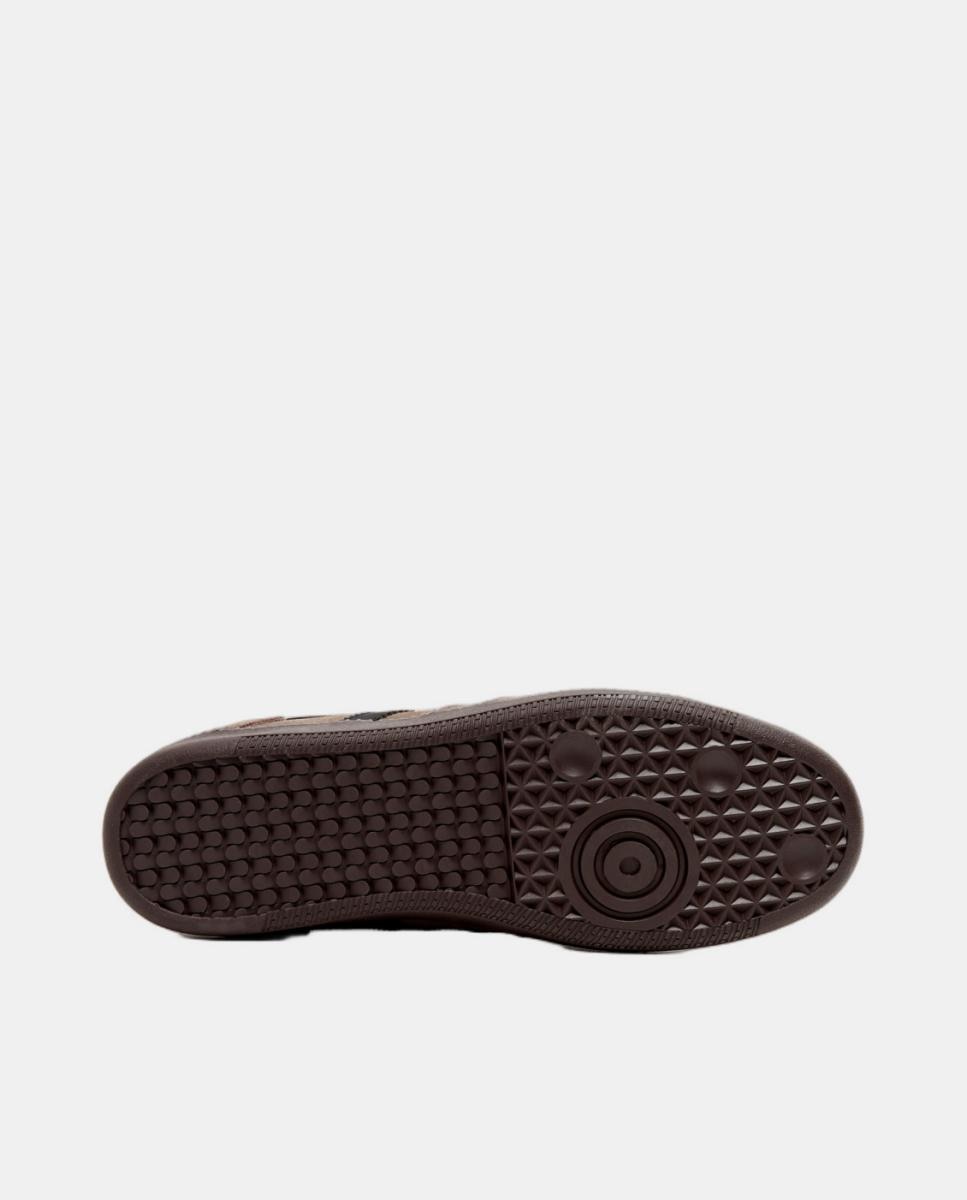 Sapatilhas Casual de Inspiração Futsal em Croute com Sola de Borracha Castanho-6