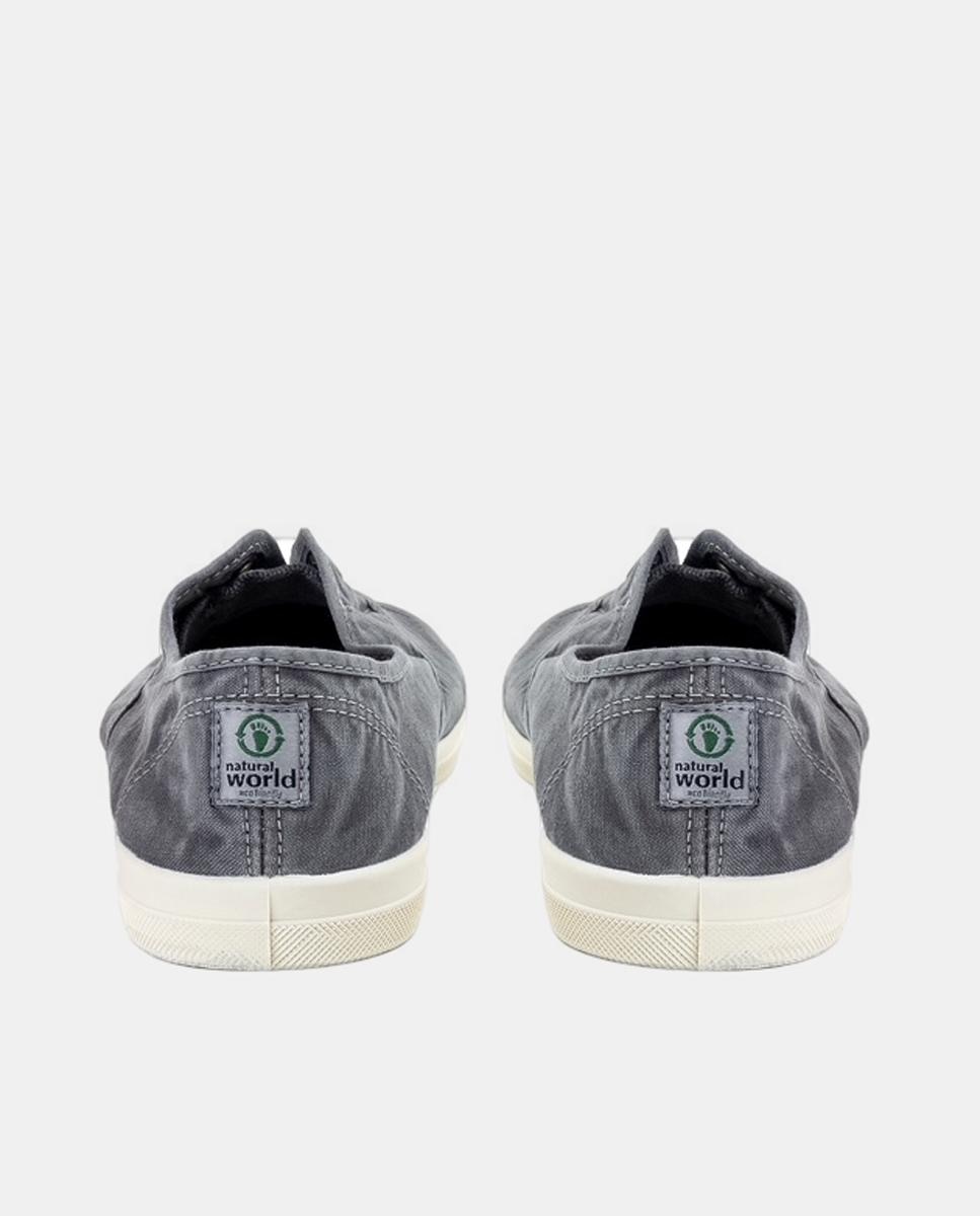 Imagen 4 de Zapatilla inglesa de lona tintada envejecida con elástico - Natural World - Verde militar Gris