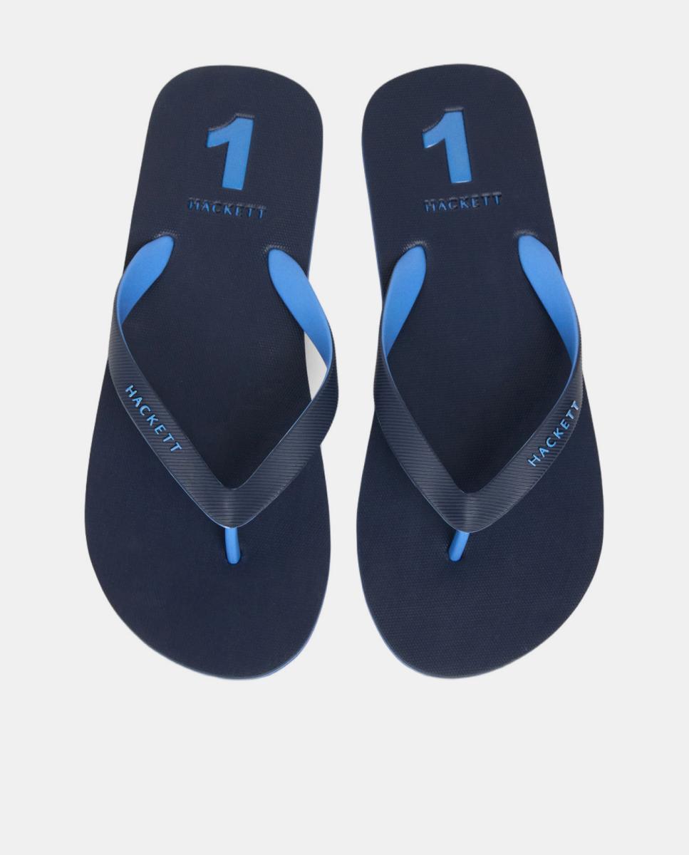 Chinelos Tipo Flip Flop com Logótipo na Tira Azul-marinho-2