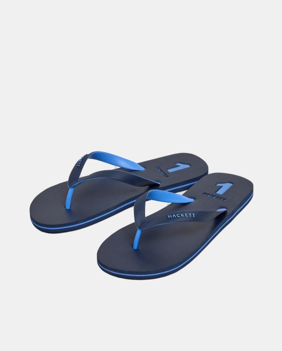 Chinelos Tipo Flip Flop com Logótipo na Tira Azul-marinho-3