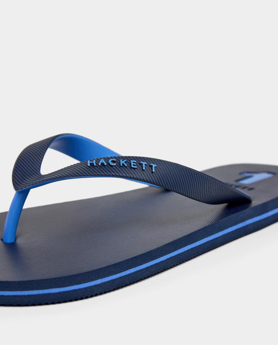 Chinelos Tipo Flip Flop com Logótipo na Tira Azul-marinho-5