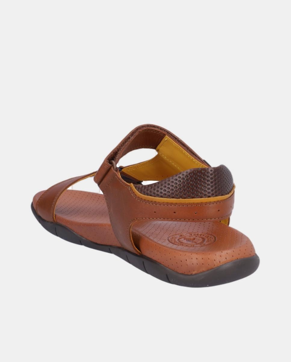 Sandálias em Pele com Velcro Couro-5