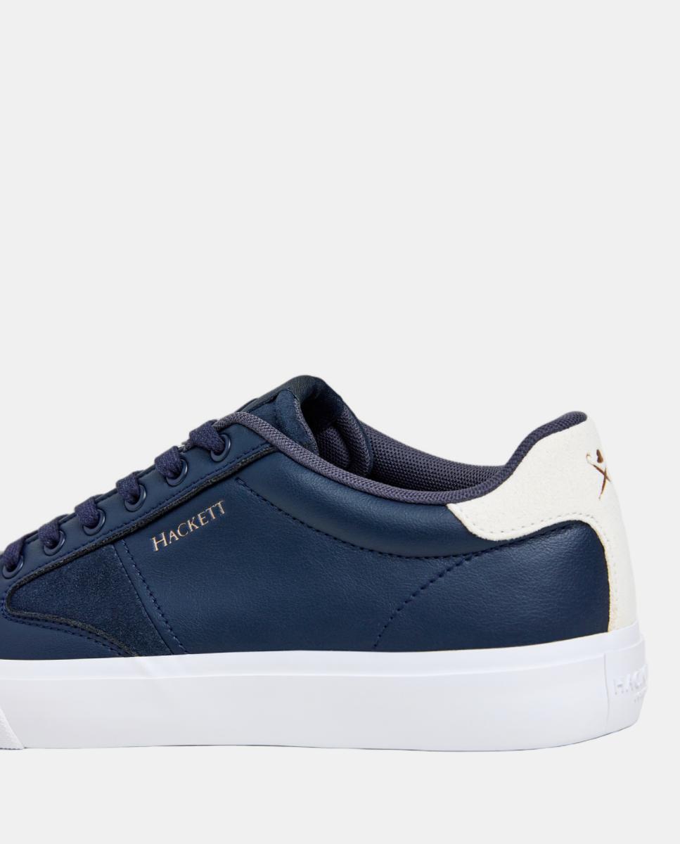 Sapatilhas Desportivas Blake Advance em Pele com Detalhes de Camurça Azul-5
