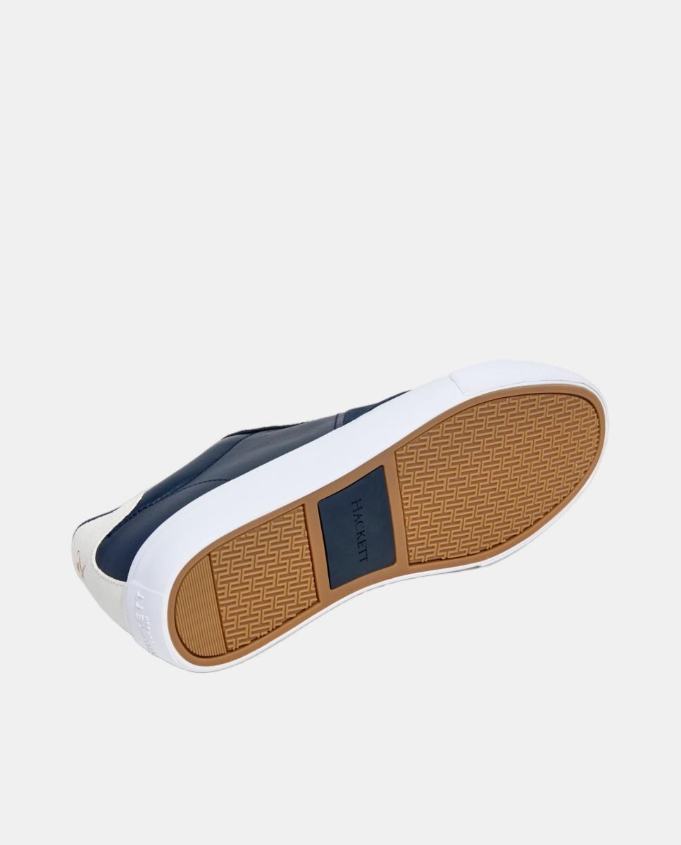 Sapatilhas Desportivas Blake Advance em Pele com Detalhes de Camurça Azul-6
