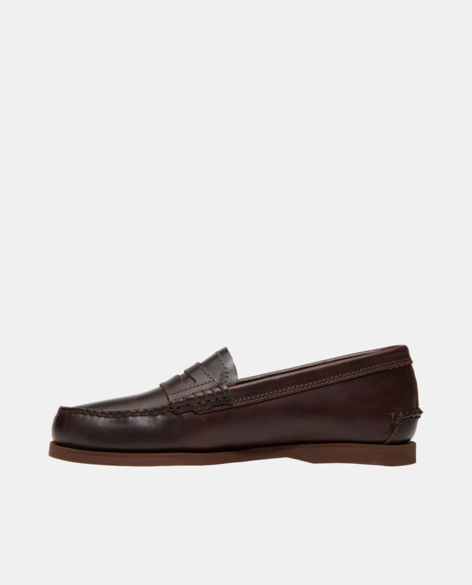 Mocassim Travessão, com Sola de Náuticos Castanho-6