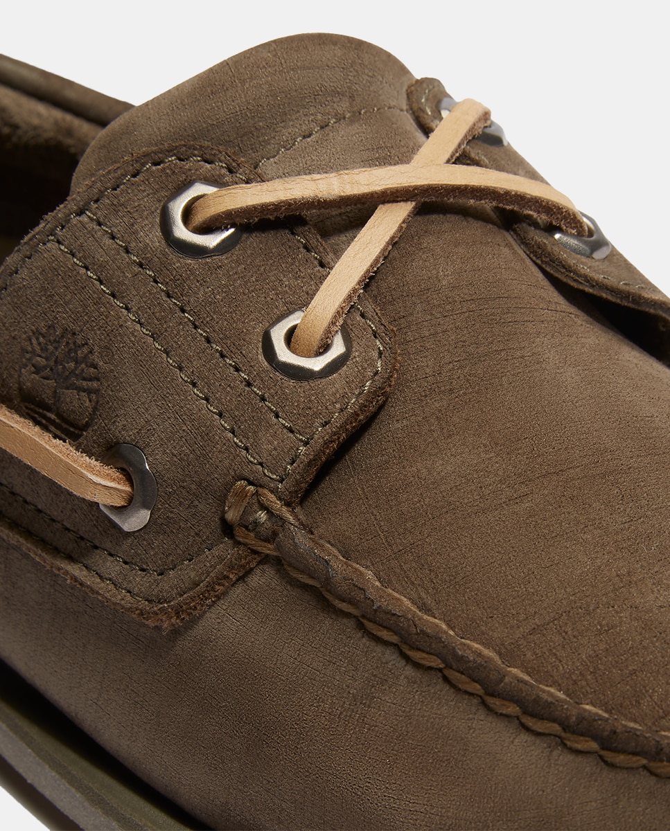 Náuticos em Pele Clássicos Verde-7