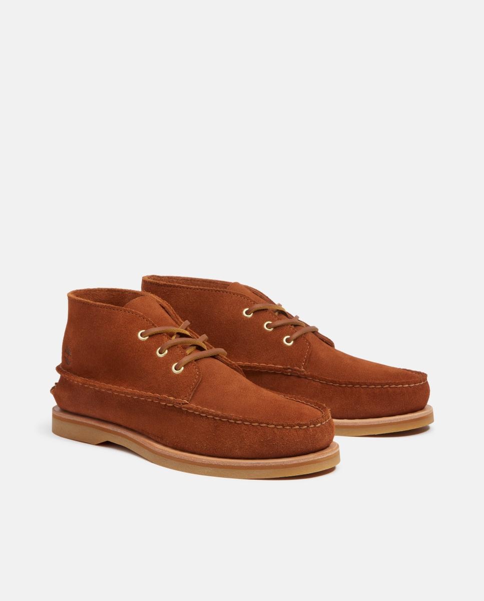 Botas Náuticas de Meio Cano, Artesanais Castanho-claro-4