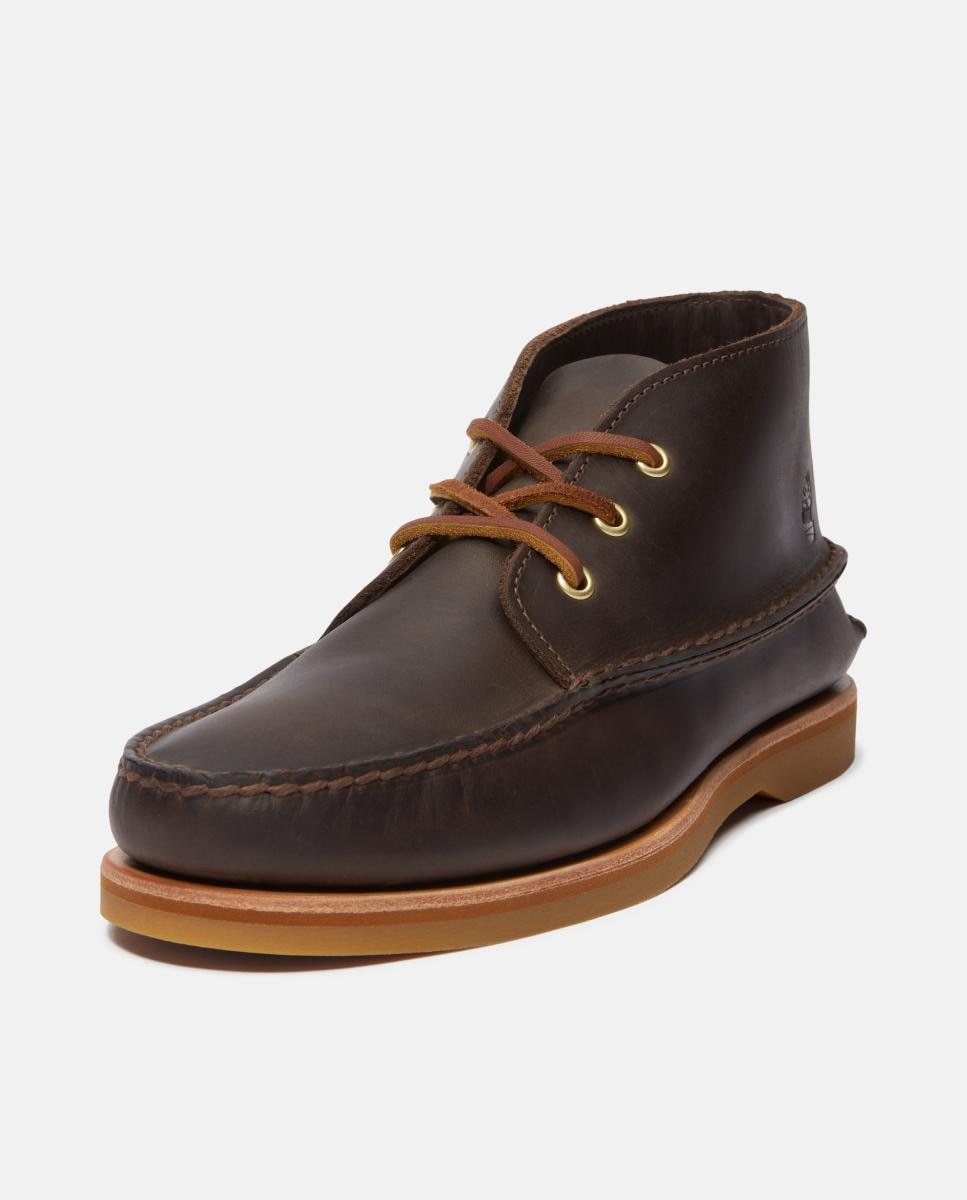 Botas Náuticas de Meio Cano, Artesanais Castanho-escuro-8