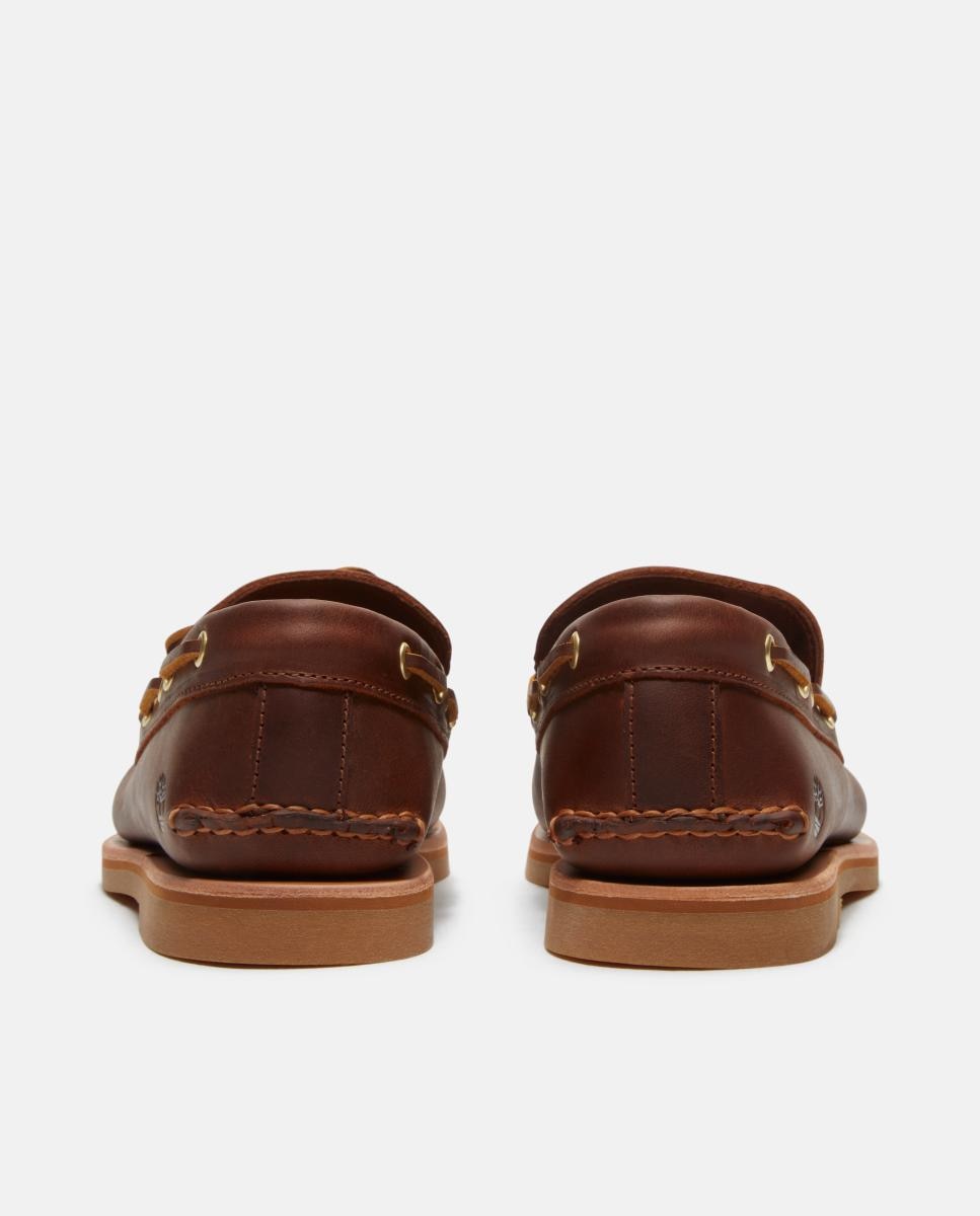 Sapatos Náuticos Artesanais com Laçada Castanho-claro-5