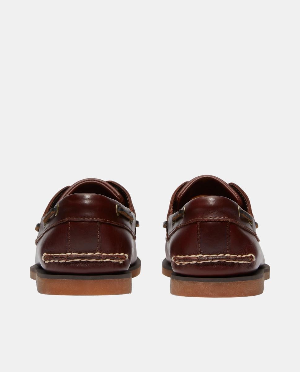 Imagen 5 de Náutico clásico de 2 ojales para hombre en piel cosido a mano sistema de cordones de 360° y suela de caucho - Timberland - Marrón Marrón