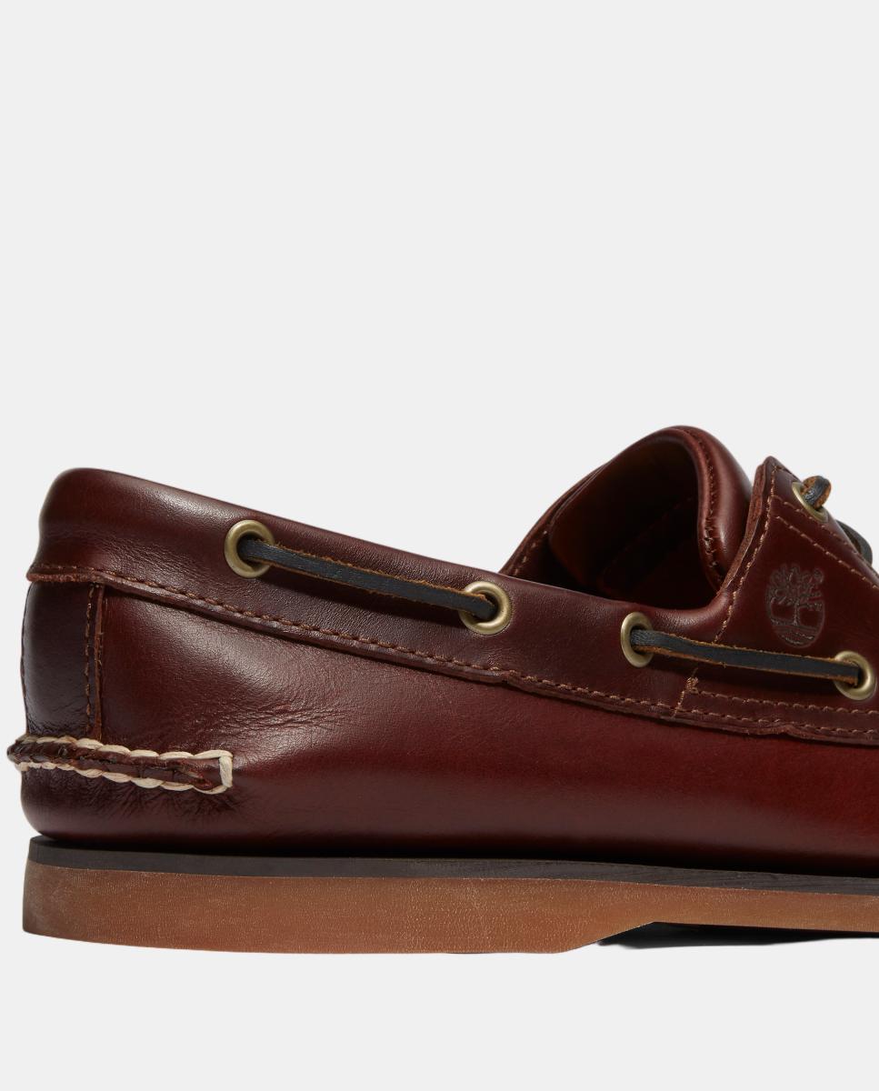 Imagen 8 de Náutico clásico de 2 ojales para hombre en piel cosido a mano sistema de cordones de 360° y suela de caucho - Timberland - Marrón Marrón