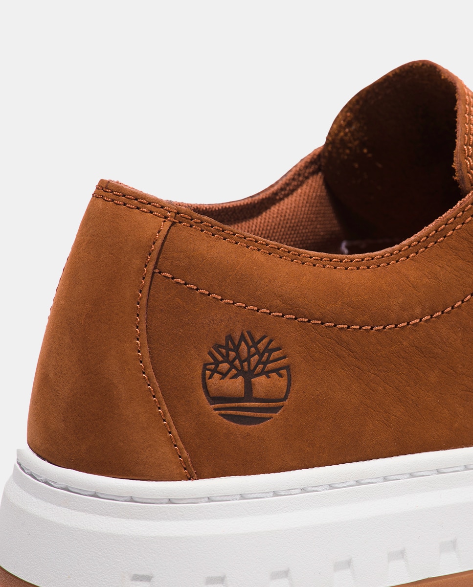 Sapatilhas Baixas Maple Grove em Pele Castanho-8