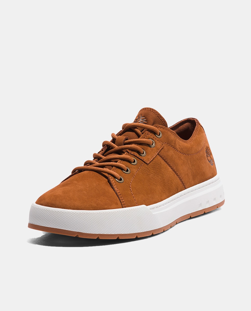 Sapatilhas Baixas Maple Grove em Pele Castanho-10