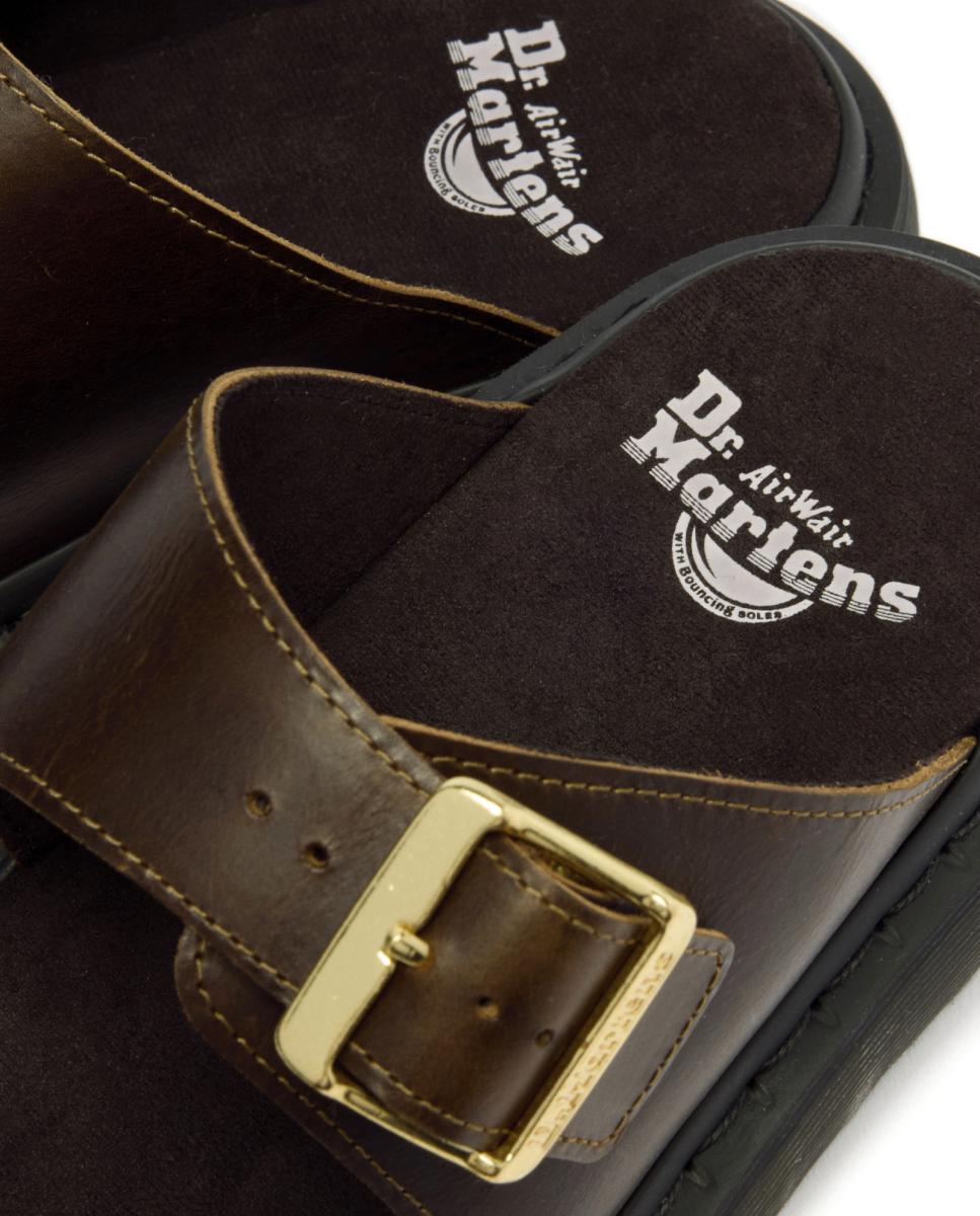 Sandálias Josef em Pele com Fivela Verde Azeitona-7