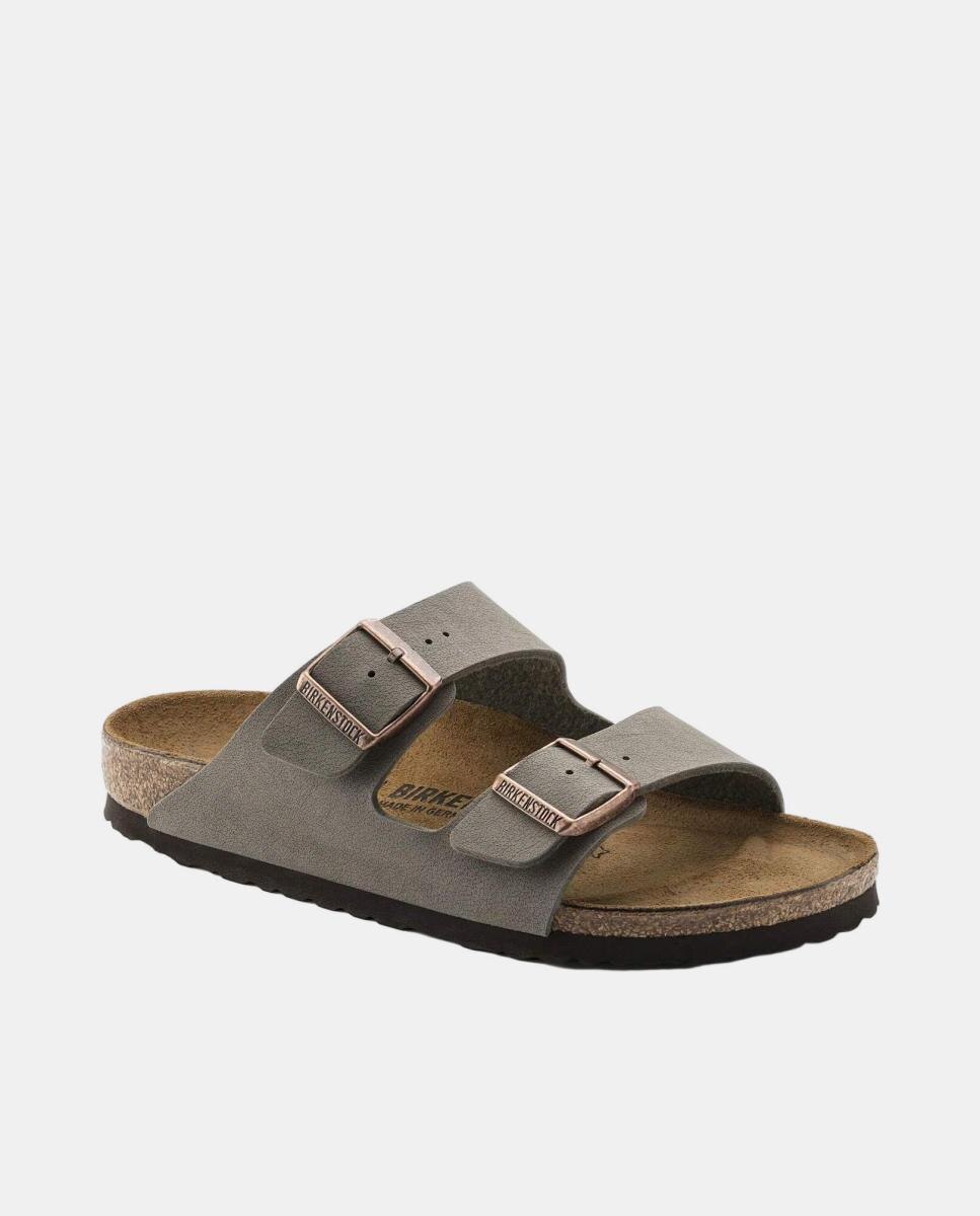 Sandálias taupe com fivela dupla Cinzento-2