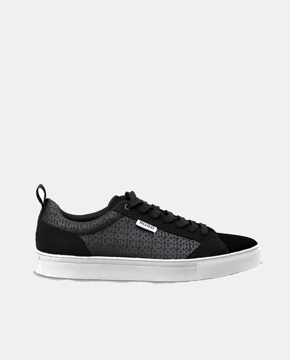 Sapatilhas Desportivas com Detalhe de Logótipo Preto-1