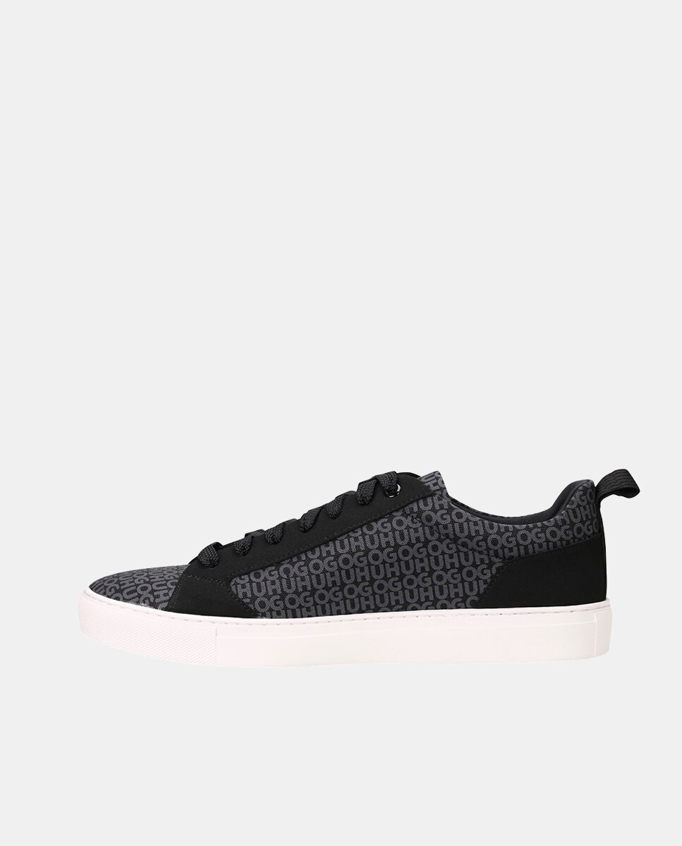 Sapatilhas Desportivas com Detalhe de Logótipo Preto-4