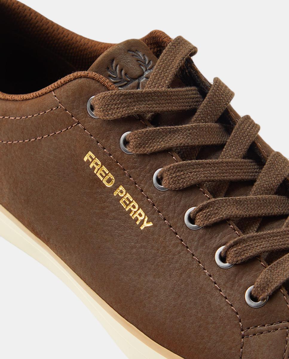 Sapatilhas em Pele Baseline Tumbled Nubuck Castanho-escuro-3
