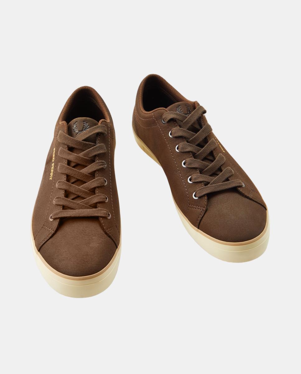 Sapatilhas em Pele Baseline Tumbled Nubuck Castanho-escuro-4