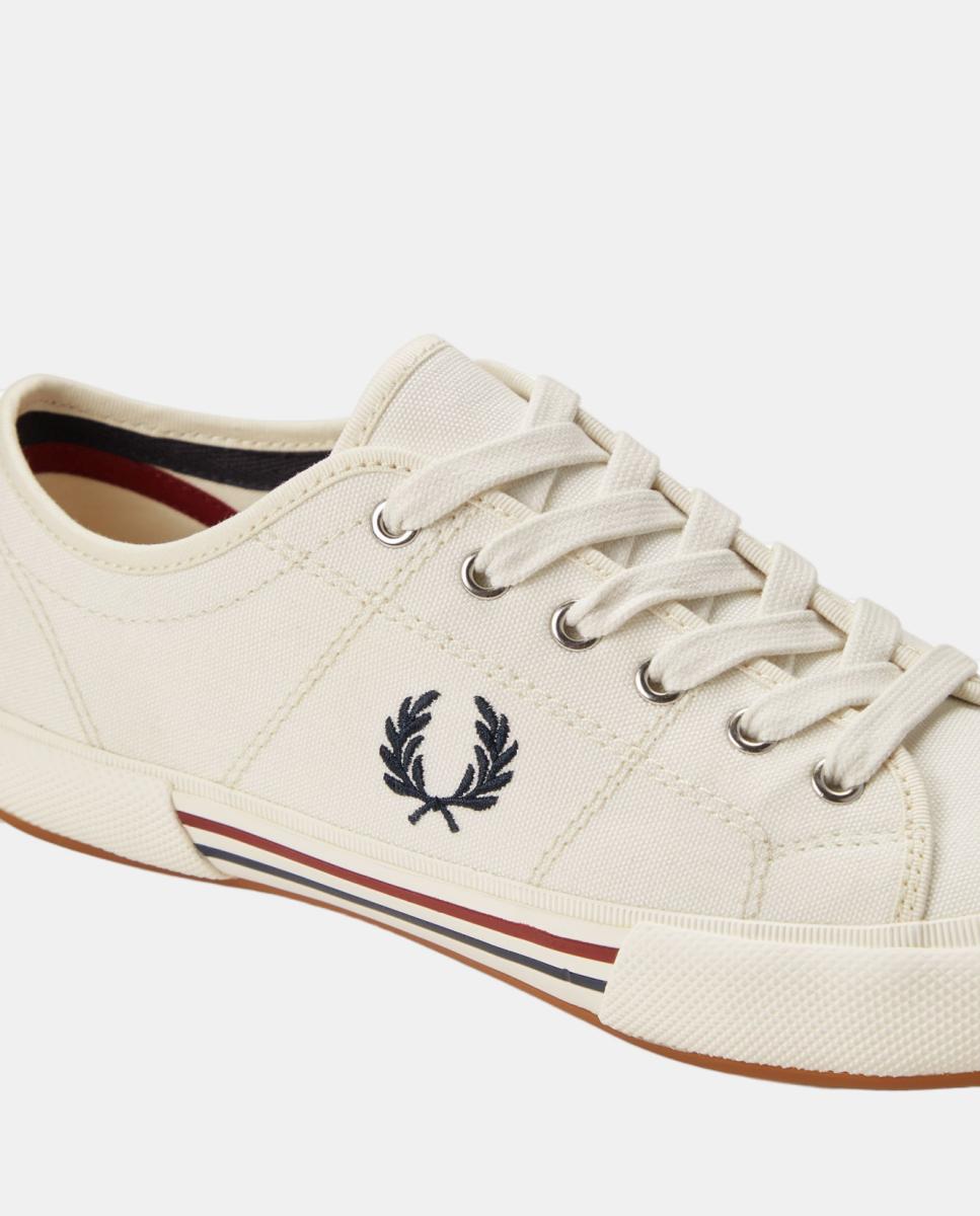 Zapatilla hombre B708 vintage tennis canvas - Fred Perry - Blanco Blanco-2
