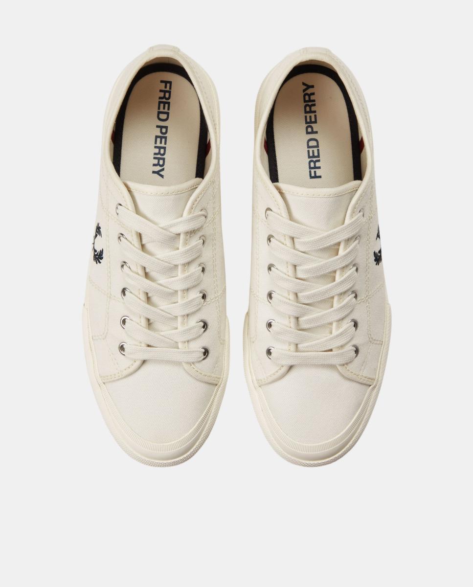 Zapatilla hombre B708 vintage tennis canvas - Fred Perry - Blanco Blanco-3