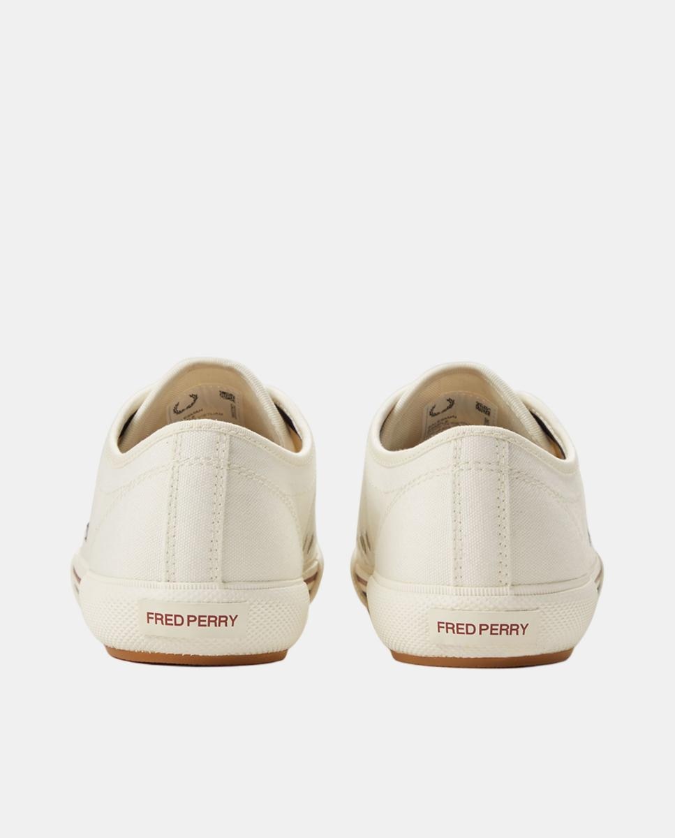 Zapatilla hombre B708 vintage tennis canvas - Fred Perry - Blanco Blanco-4