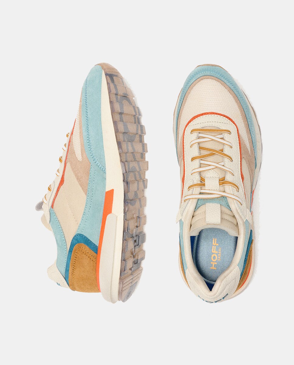 Sapatilhas Baixas Sabaki de Running com Sola Serigrafada - Multicolor Branco-2