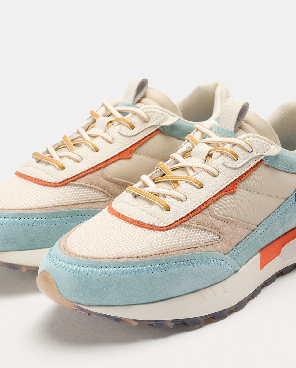 Sapatilhas Baixas Sabaki de Running com Sola Serigrafada - Multicolor Branco-4