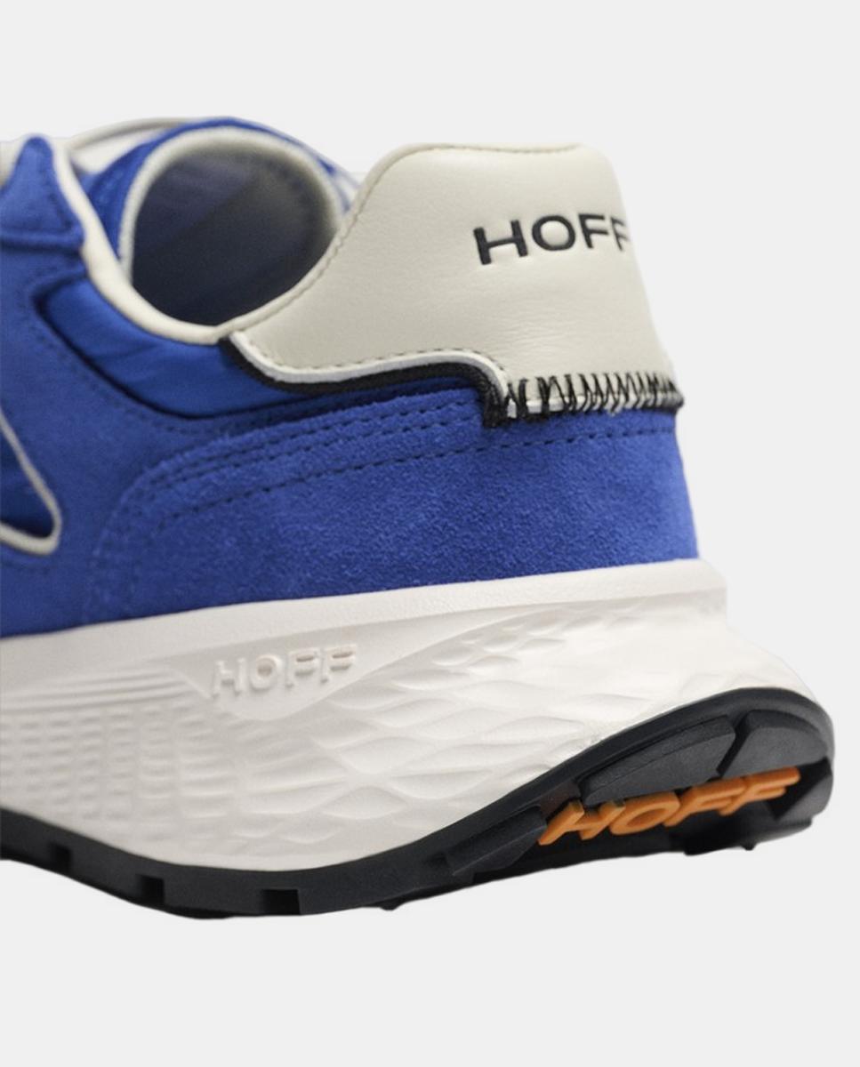 Sapatilhas em Pele com Plataforma Baixa Azul-2