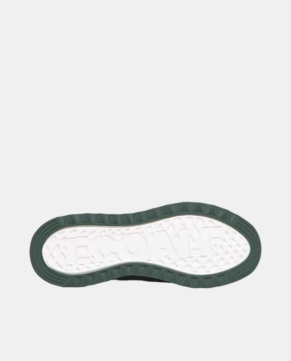 Sapatilhas Modelo Conde Knit Plain em Poliéster Reciclado e Outros Materiais Reciclados Verde-2