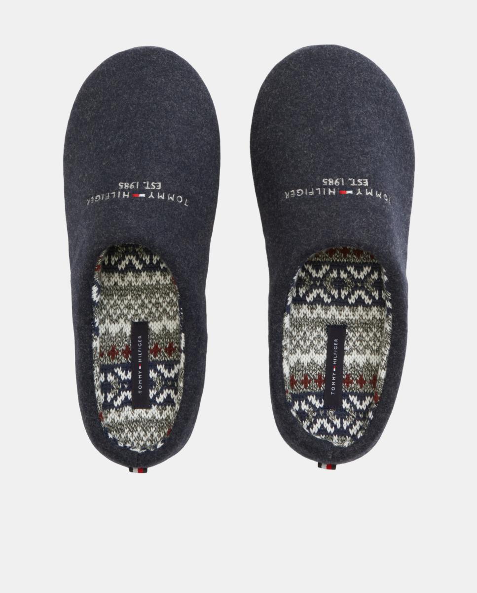 Imagen 3 de Zapatilla de casa de hombre con logo TH - Tommy Hilfiger - Azul marino Azul marino