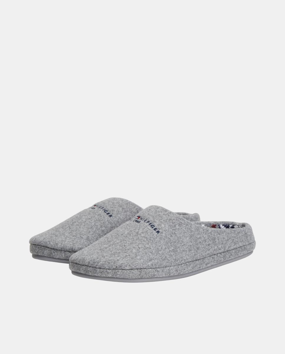 Imagen 2 de Zapatilla de casa de hombre con logo TH - Tommy Hilfiger - Gris Suave Gris Suave