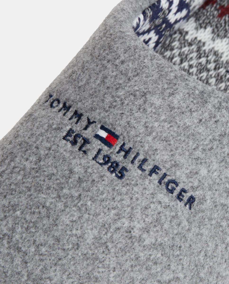 Imagen 4 de Zapatilla de casa de hombre con logo TH - Tommy Hilfiger - Gris Suave Gris Suave