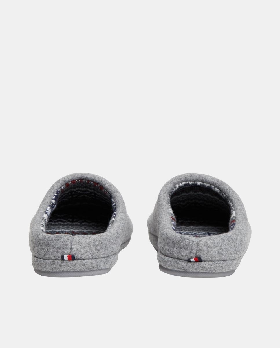 Imagen 6 de Zapatilla de casa de hombre con logo TH - Tommy Hilfiger - Gris Suave Gris Suave