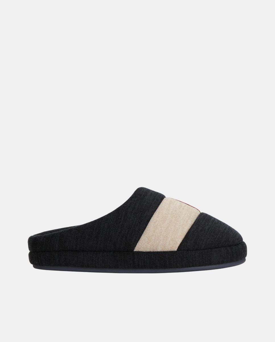 Zapatilla de casa de hombre con bandera TH - Tommy Hilfiger - Azul marino Azul marino-1