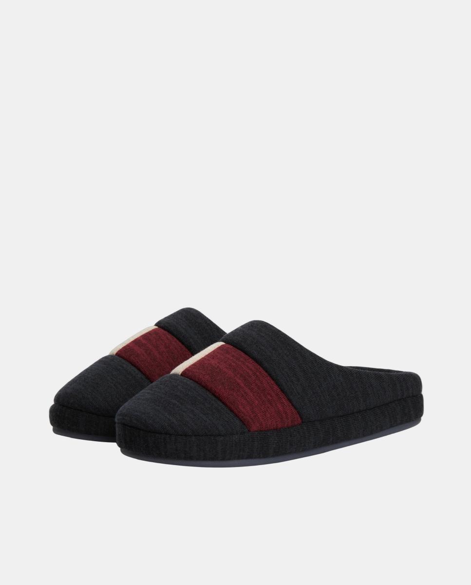 Zapatilla de casa de hombre con bandera TH - Tommy Hilfiger - Azul marino Azul marino-2