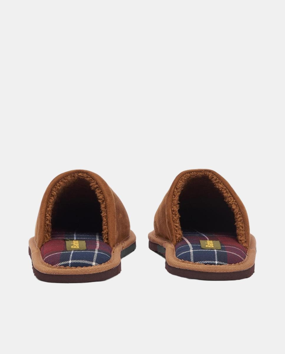Pantufas tipo mula de camurça sintética Castanho caramelo-3