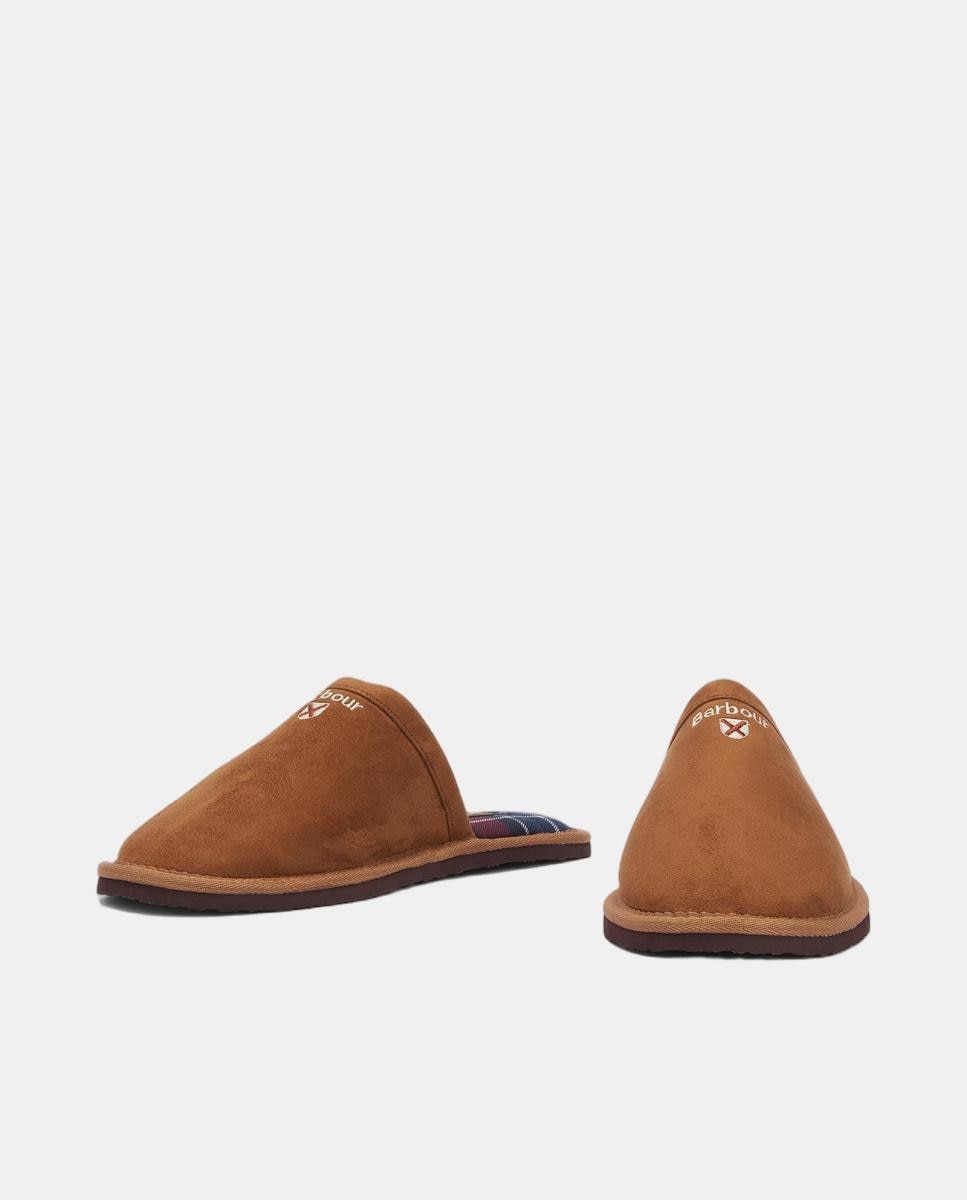 Pantufas tipo mula de camurça sintética Castanho caramelo-5