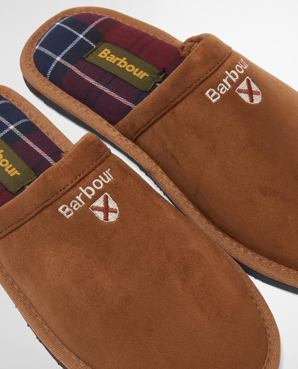 Pantufas tipo mula de camurça sintética Castanho caramelo-6
