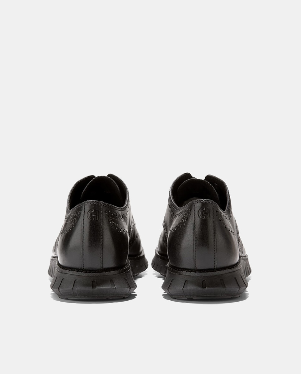 Sapatos em Pele Oxford Wingtip Preto-3