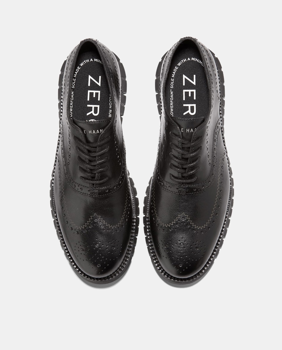 Sapatos em Pele Oxford Wingtip Preto-5