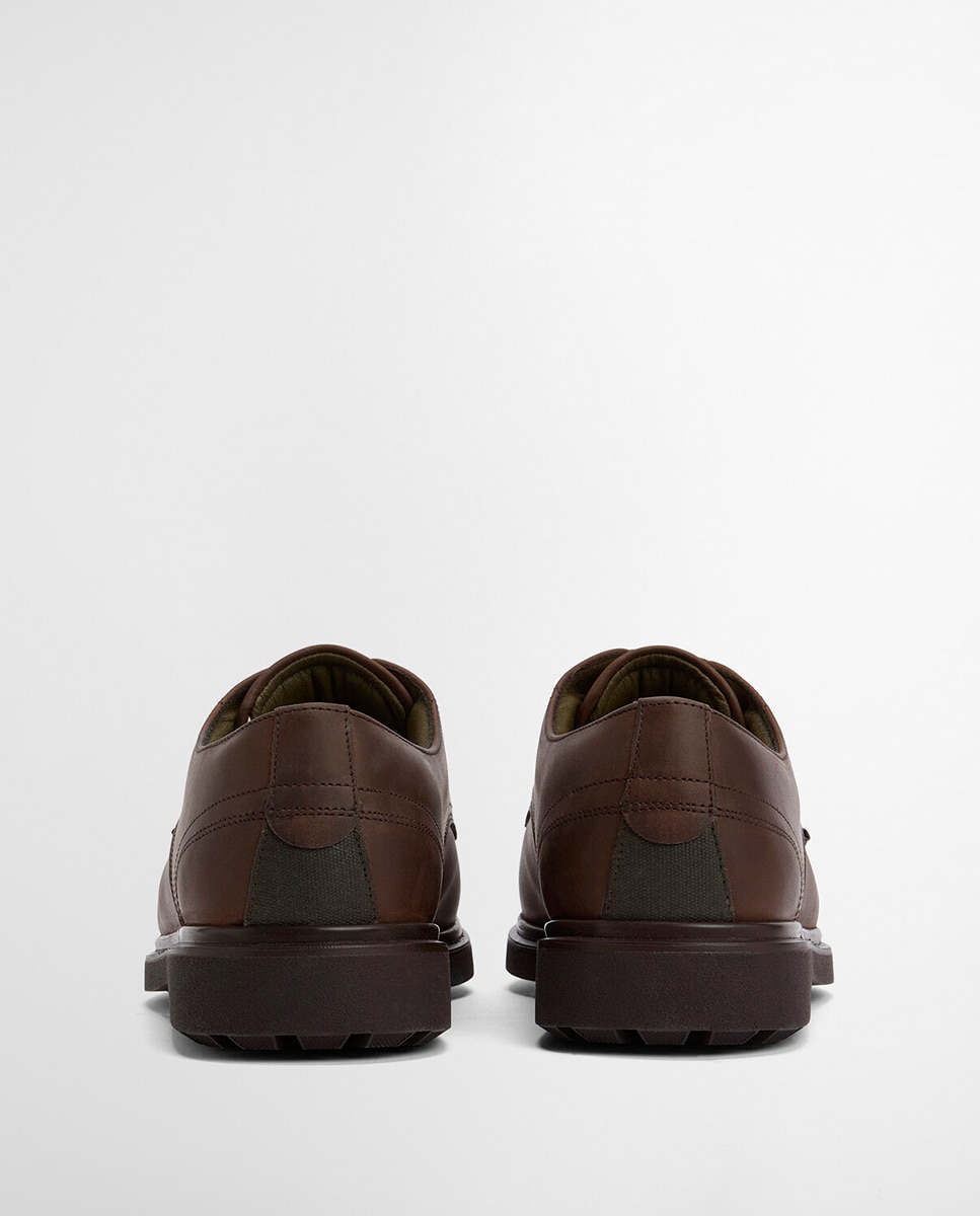 Sapatos em Pele com 4 Ilhós Castanho-escuro-3