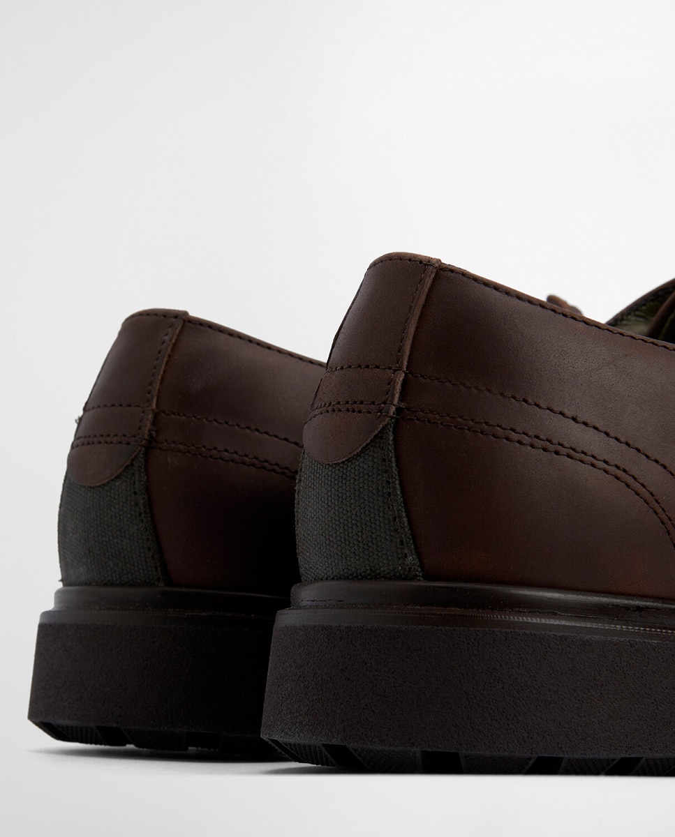 Sapatos em Pele com 4 Ilhós Castanho-escuro-4