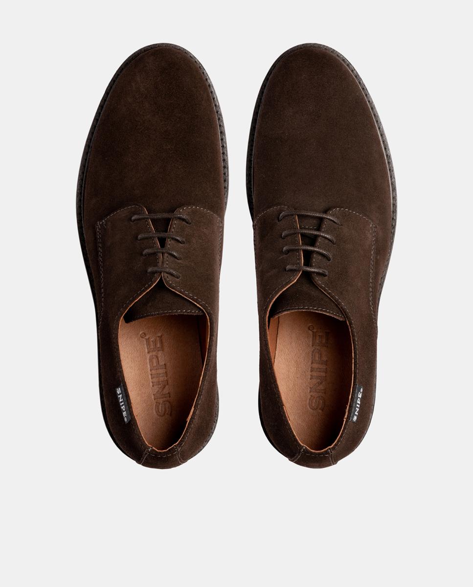 Sapatos Blucher em Croute Castanho-escuro-3