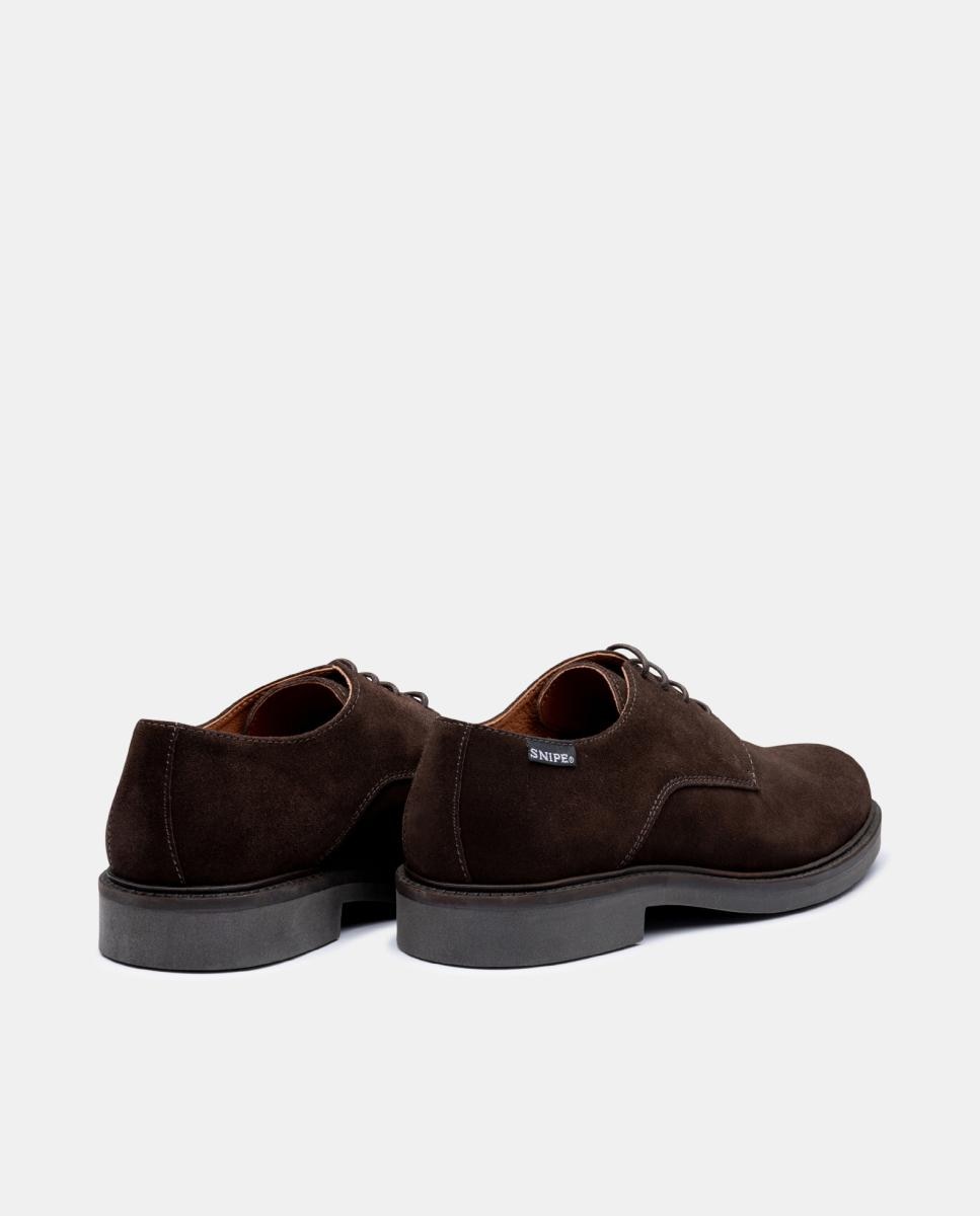 Sapatos Blucher em Croute Castanho-escuro-4