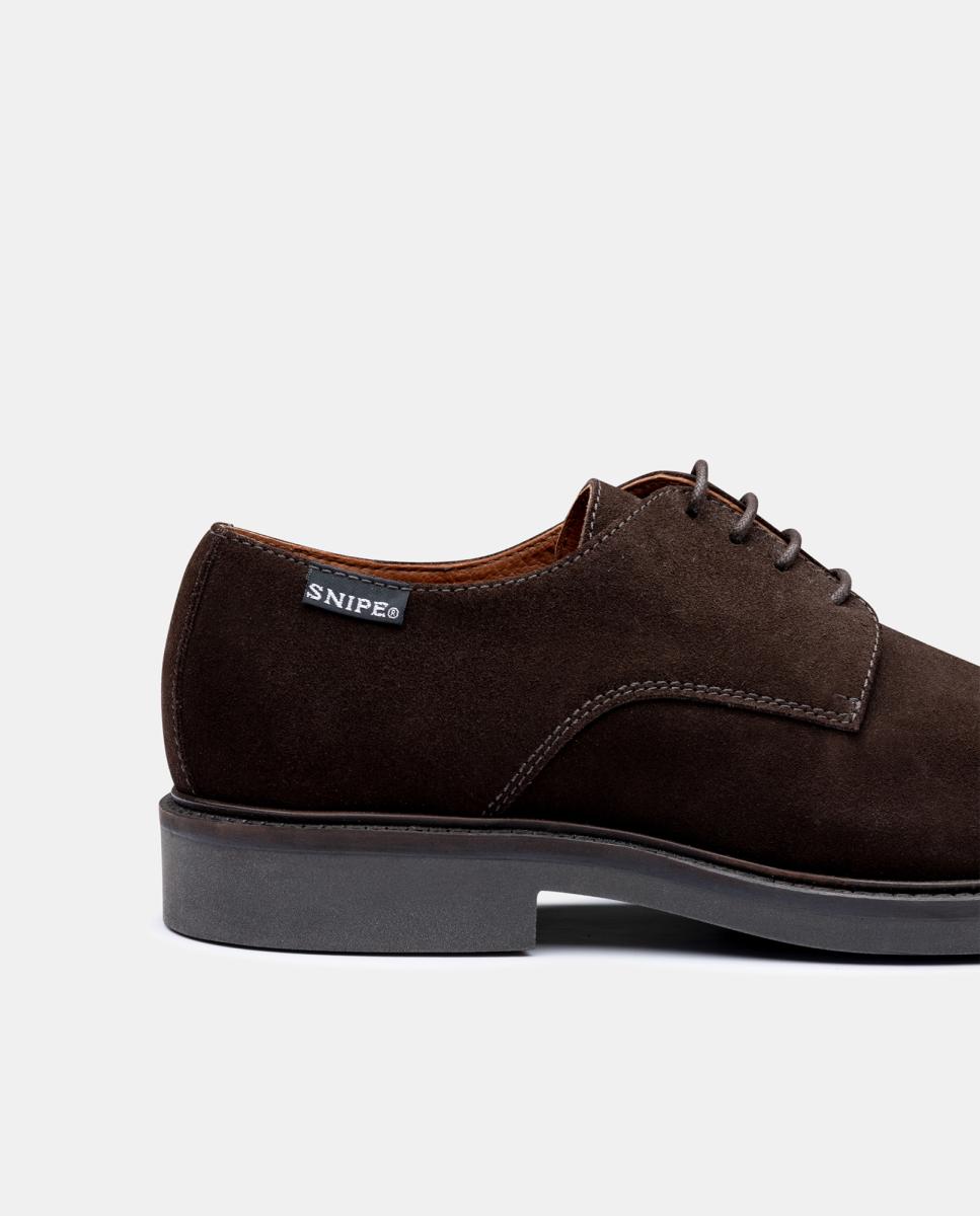 Sapatos Blucher em Croute Castanho-escuro-5