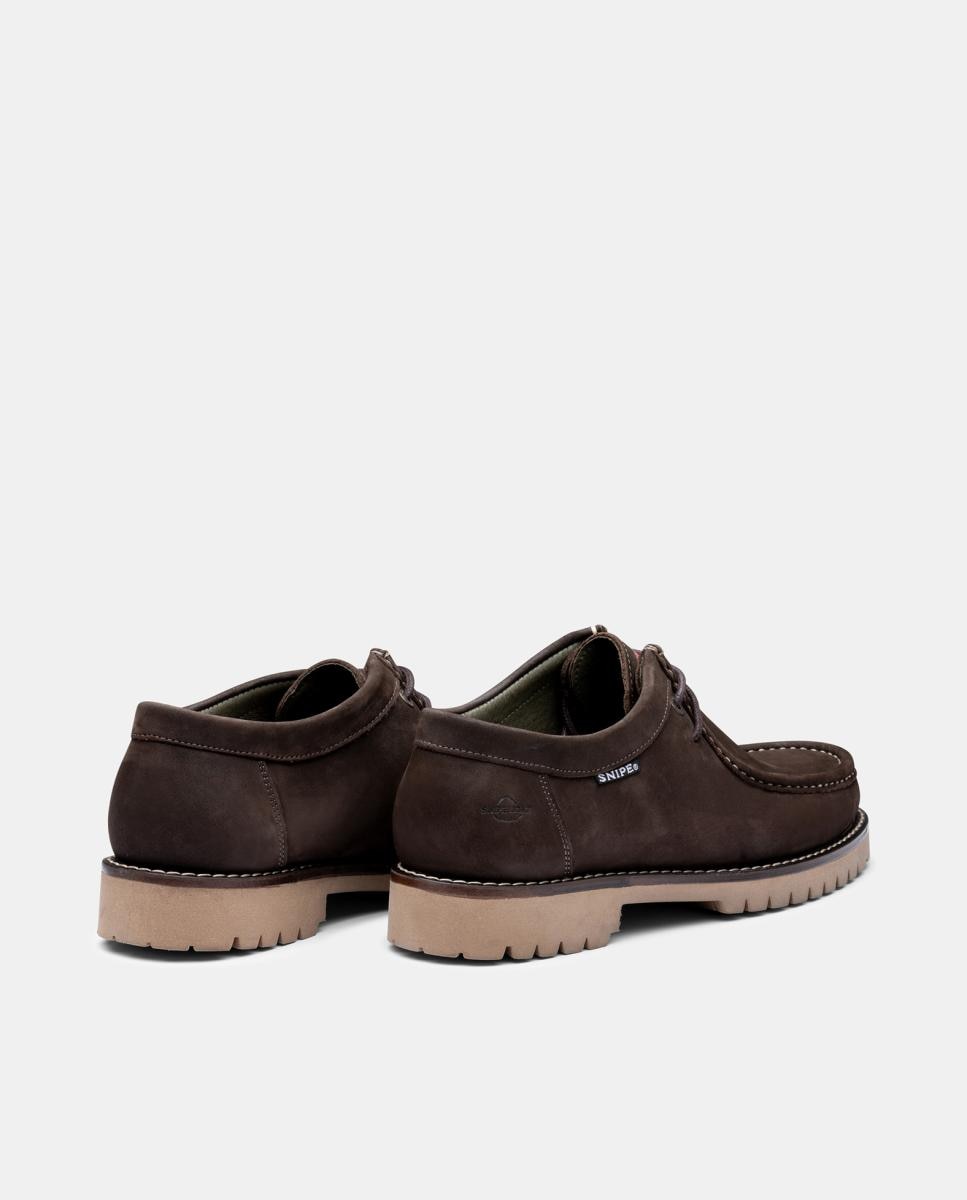 Wallabees em Nobuck Engordurada Castanho-escuro-4