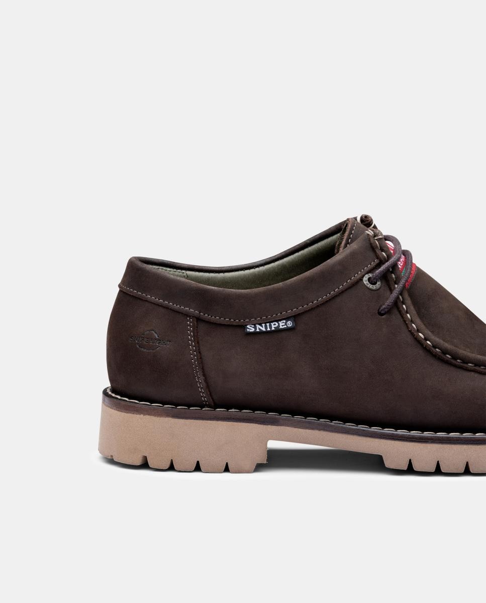 Wallabees em Nobuck Engordurada Castanho-escuro-5