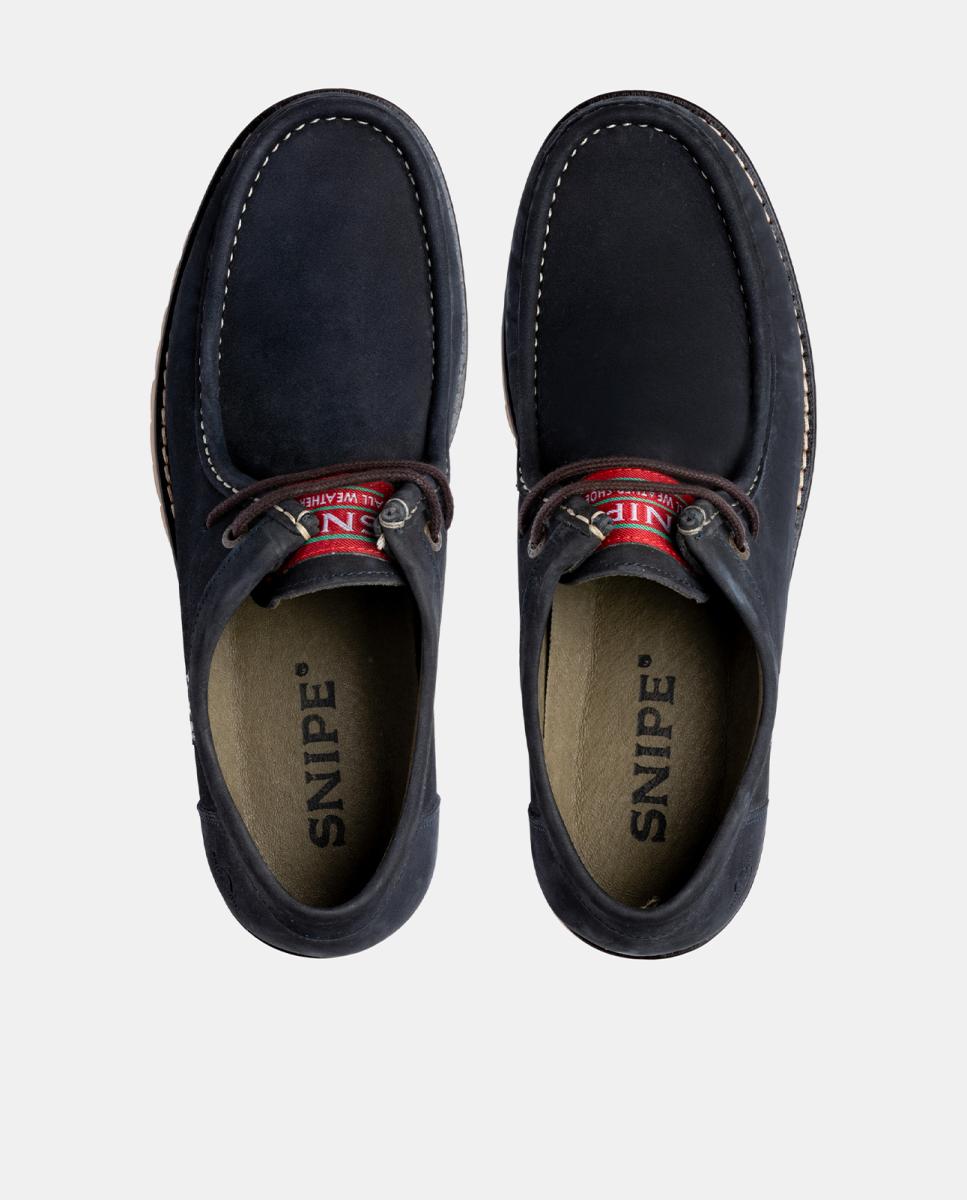Wallabees em Nobuck Engordurada Azul-marinho-3
