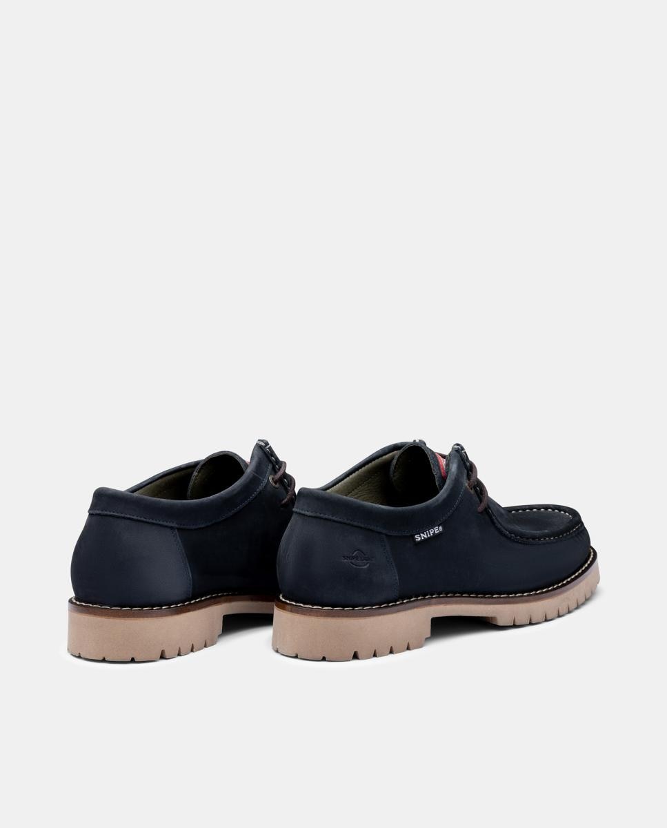Wallabees em Nobuck Engordurada Azul-marinho-4